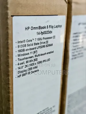 New Laptop HP OmniBook 5 Flip 16GB Intel Core 7 SSD 512GB