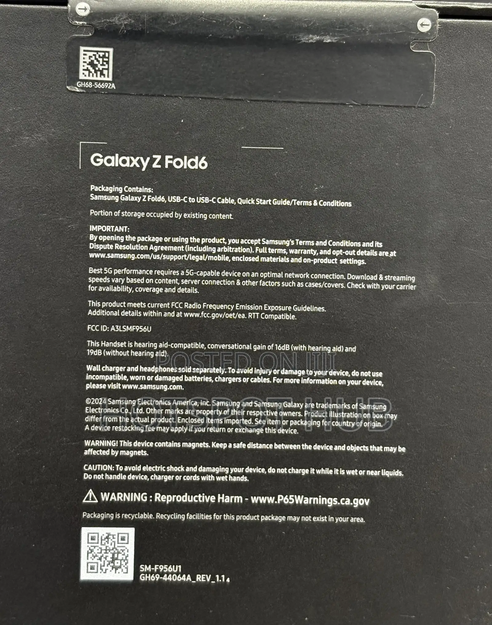 New Samsung Galaxy Z Fold6 256 GB Silver