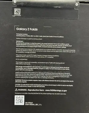 New Samsung Galaxy Z Fold6 256 GB Silver