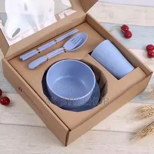 6pcs Tableware Set Wheat Straw Cutlery