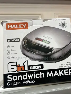 Haley Fast Heating 850 Watts 6 in 1 Hy-1028 Sandwich Maker