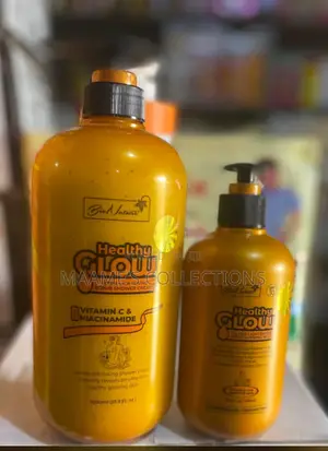 Healthy Glow Ultra Lightening Scrub Shower Cream and Body Lotion.