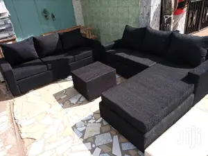 Black Lshaped With 2in1