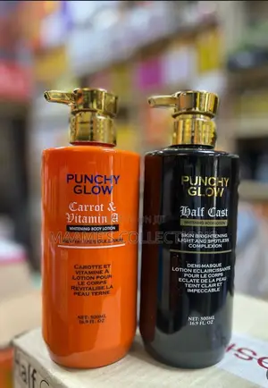 Punchy Glow Carrot Vitamin a and Half Cast Whitening Body Lotion.