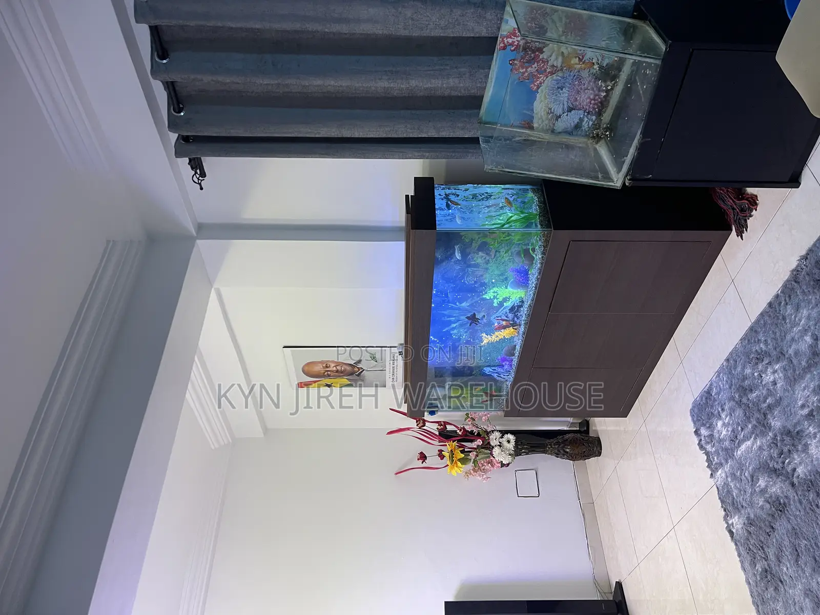Brown Aquatic Aquarium With 15 Fishes