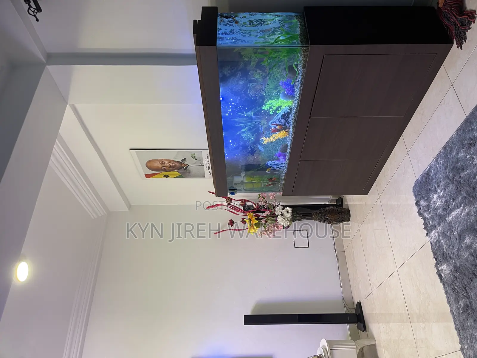 Brown Aquatic Aquarium With 15 Fishes