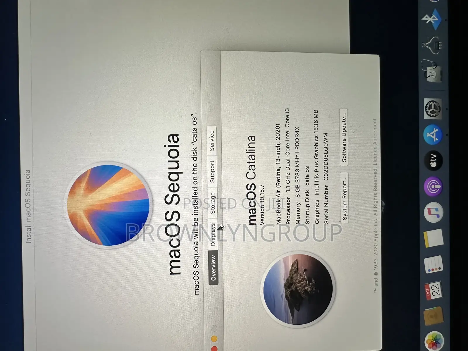 Laptop Apple MacBook Air 8GB Intel Core I3 eMMC 128GB