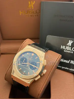 Hublot Watch With Solid Leather And Silicone Strap