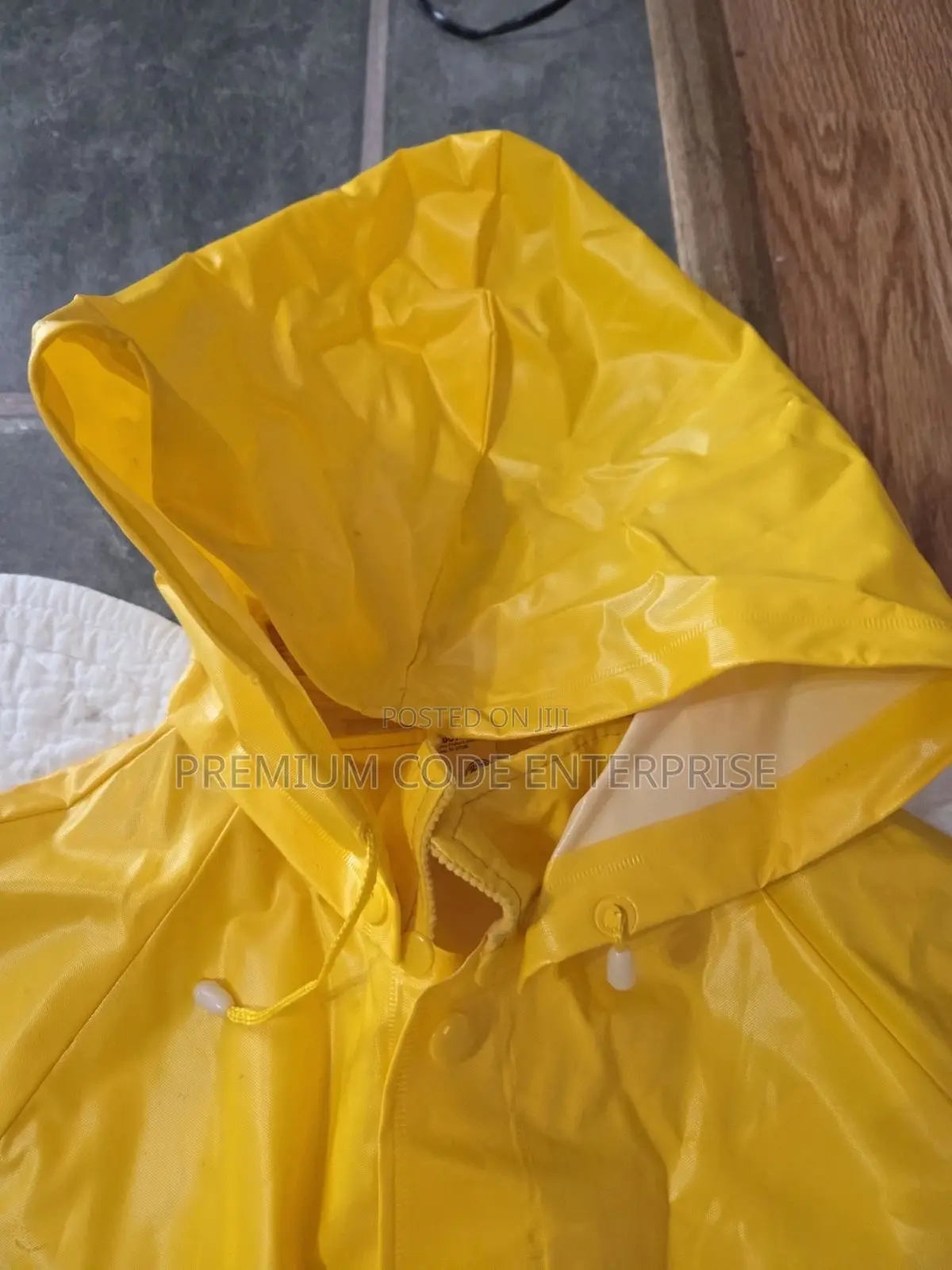 Yellow Non Reflective Raincoat – Straight Design, Waterproof & Durable