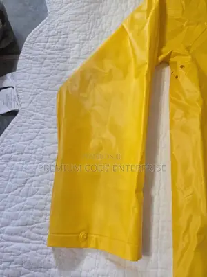 Yellow Non Reflective Raincoat – Straight Design, Waterproof & Durable