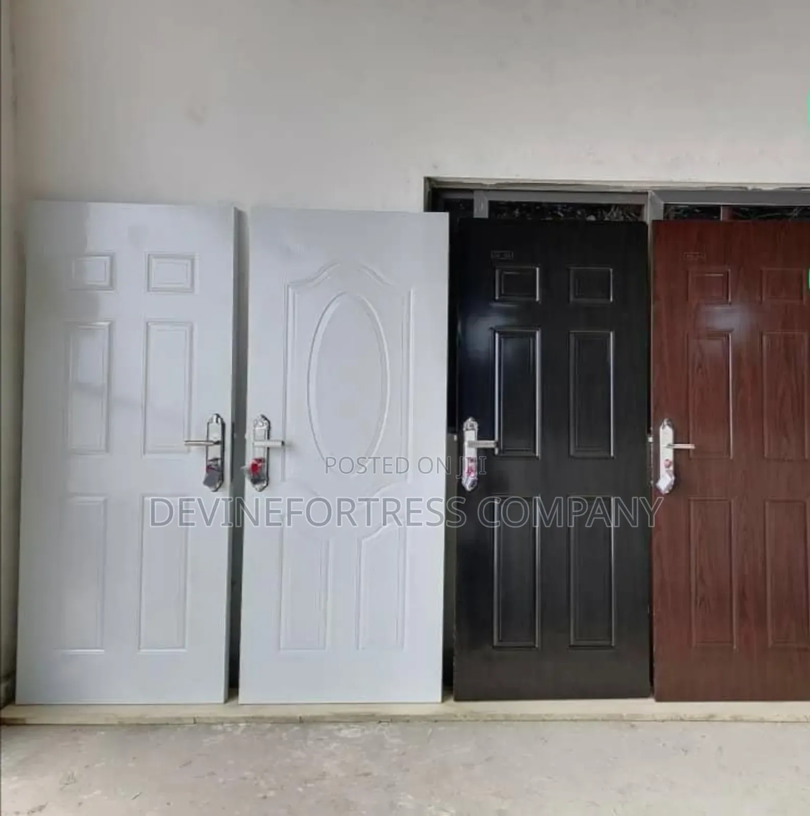 Quality Elegant White Bedroom Standard Wooden Metal Door