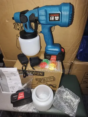 2 Batteries/2 Container Rechargeable Paint Sprayer With Accessories