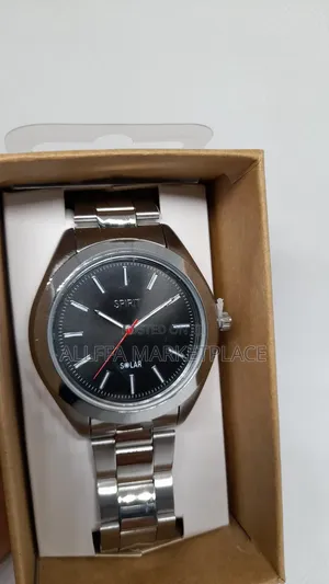Silver and Black Spirit Solar Men's Watch