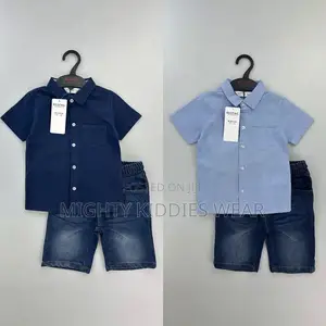 Boys Denim Summer Suit Shirt and Jeans Age 3m -24m