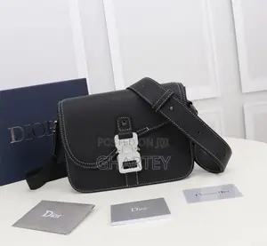 Chic Dior Black Saddle Bag With Premium Packaging