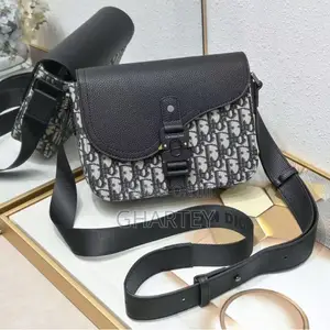 Luxury Designer Dior Black Saddle Bag Available in Box