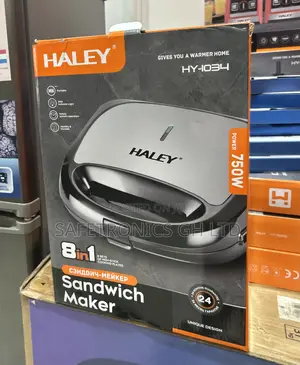 Excellent (750)Watts Haley Hy-1034 Electric 8 in 1 Sandwich Maker