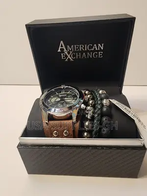 American Exchange Men's Leather Watch From Usa