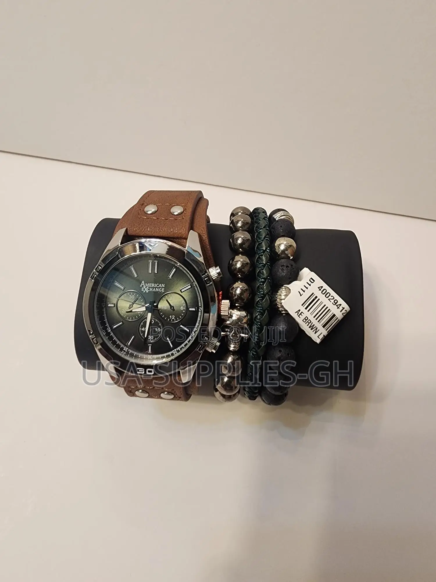 American Exchange Men's Leather Watch From Usa