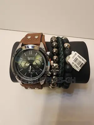 American Exchange Men's Leather Watch From Usa