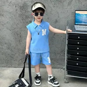 Boys' Lapel Sleeveless Vest Suit Casual Two-Piece Ages 5-6yrs