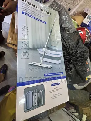 Hand Wash Free Mop With Foldable Bucket