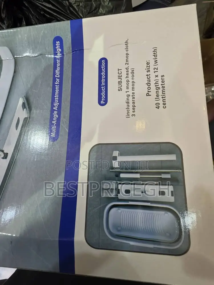 Hand Wash Free Mop With Foldable Bucket