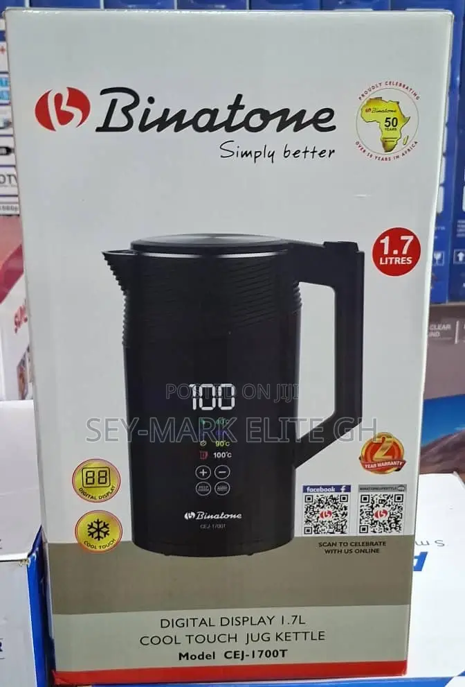 1.7l Binatone Digital Electric Kettle