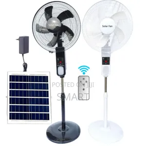 16 Inch Rechargeable Electric Solar Music Fan, Bluetooth and Panel