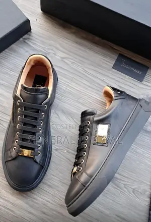 Billionaire Logo-plaque Leather Sneakers