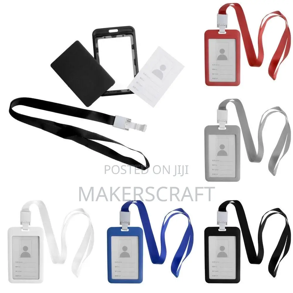 Id Holder / Card Holder, Colored Transparent. Id Badge.