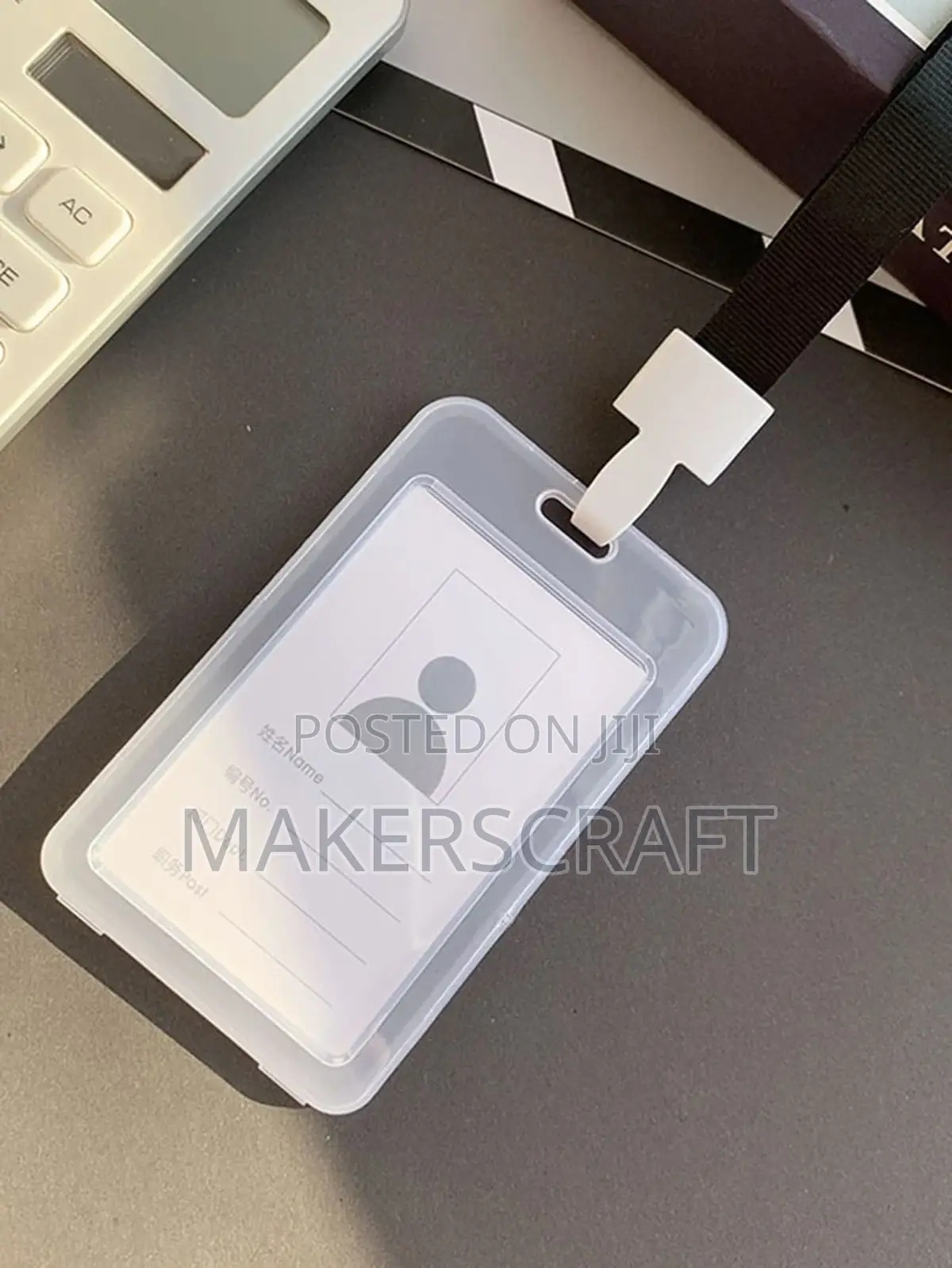 Id Holder / Card Holder, Colored Transparent. Id Badge.