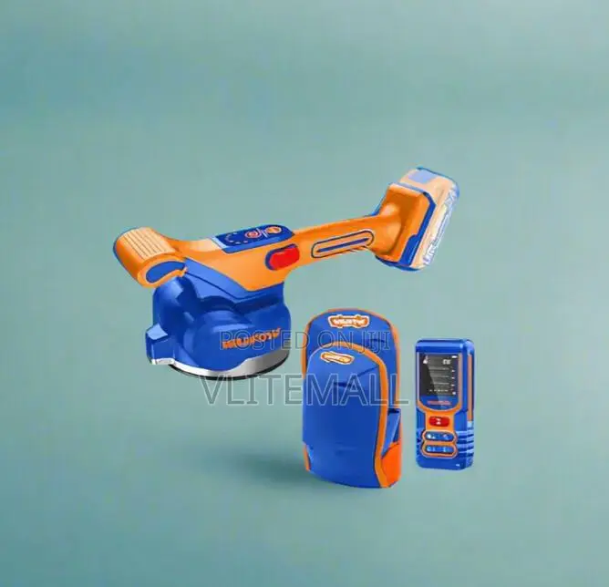 Cordless Tile Vibration Machine With Laser Measurer Knee Pads
