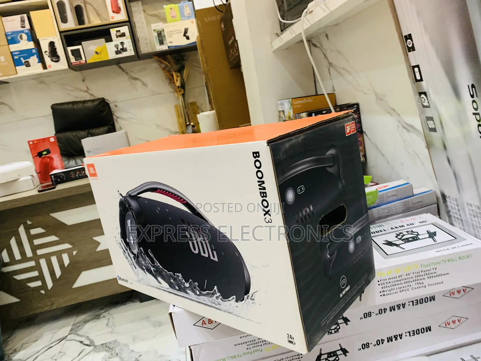 3-Ways Speaker System Bluetooth Boombox 3 Black.