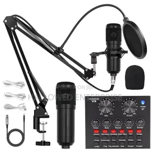 Bm800+V8 Live Broadcast Condenser Microphone for Streaming Tik Tok Etc