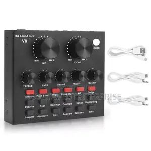 Bm800+V8 Live Broadcast Condenser Microphone for Streaming Tik Tok Etc
