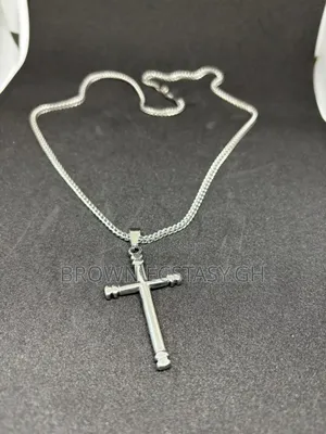 Round Tip Cross Necklace ( Available in Gold or Silver)