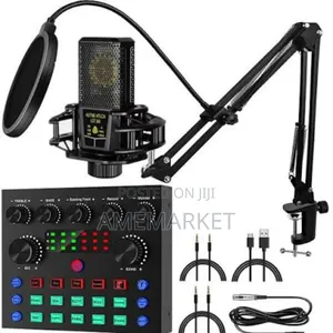 Lgt240 Condenser Microphone With V8s Mixer Sound Card Kit