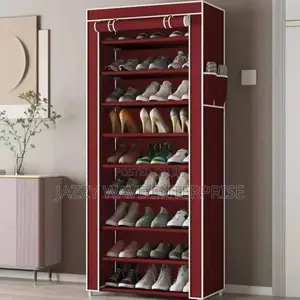 Shoe Rack With Material Cover