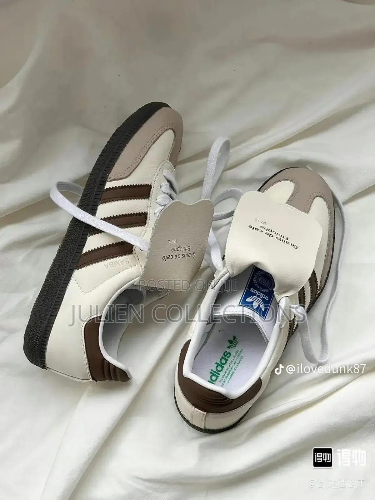 Adidas Samba Og White and Coffee Brown