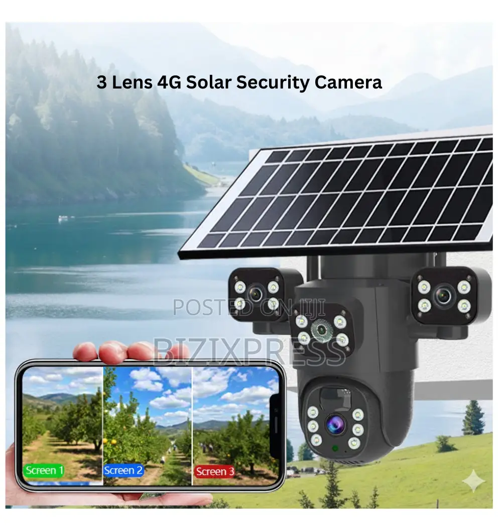 4g 3 Lens Solar Camera