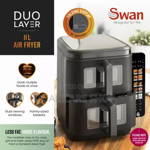 Swan 11l Duo Layer; 2 Stackable Drawer Air Fryer