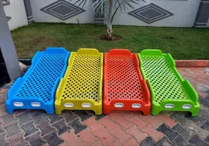 Kindergarten Nursery Plastic Bed With Guards