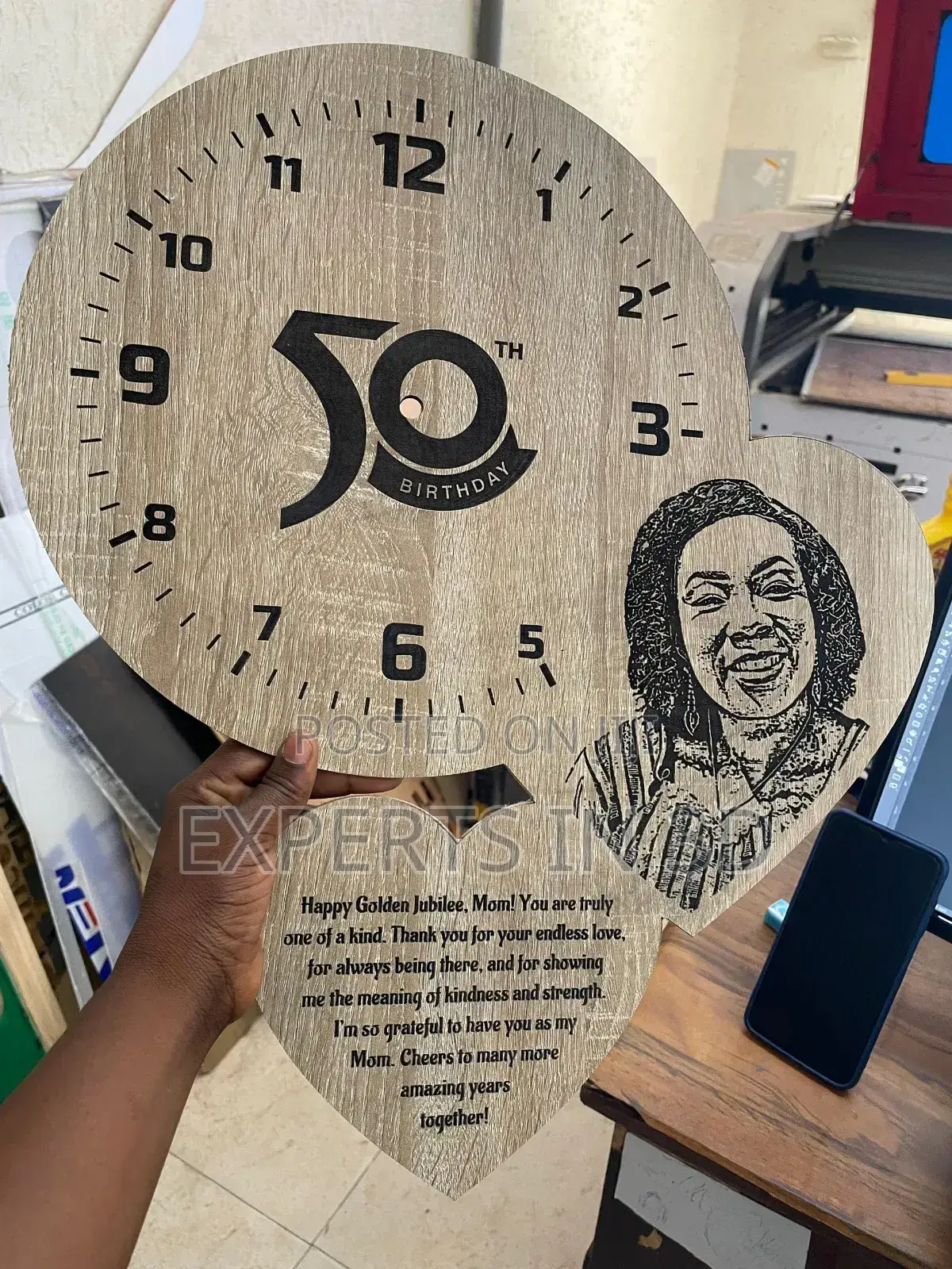 Wooden Custom Clock,
