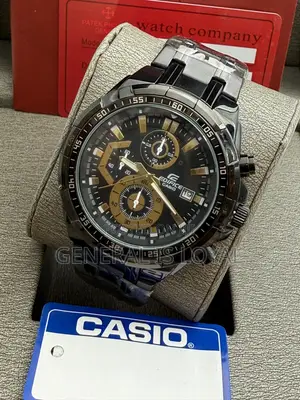 Casio Edifice Chronograph Black Stainless Mens Watch