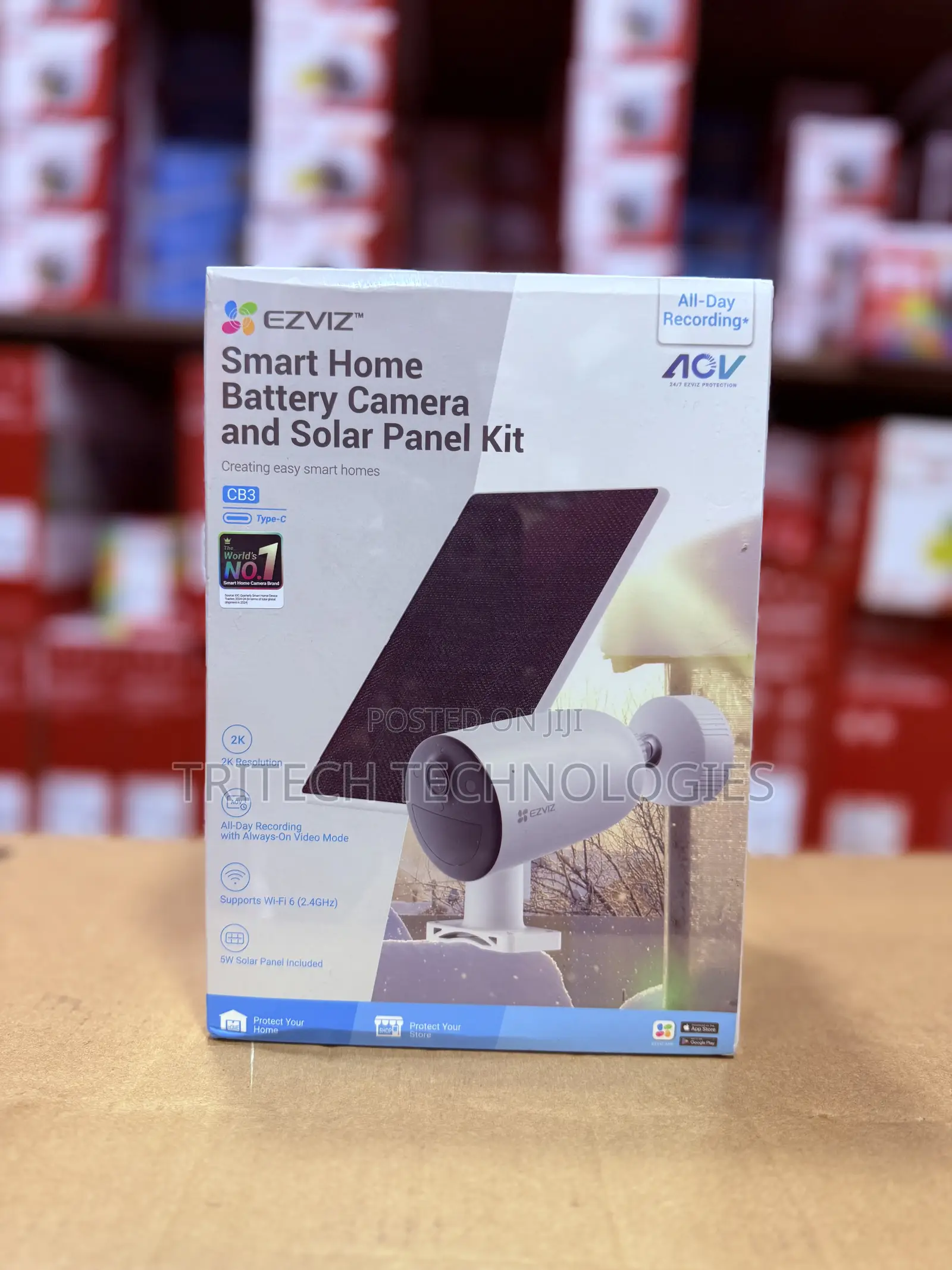 Ezviz Cb3 Outdoor Wi-Fi Camera With Solar Panel Standalone