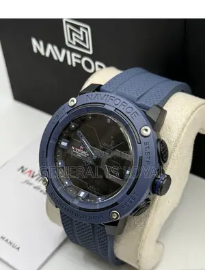 Naviforce Digital And Analog Waterproof Men’S Rubber Strapwatch