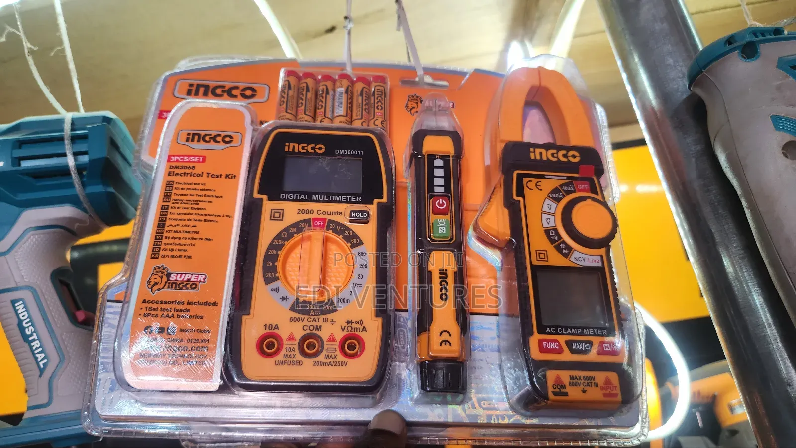 Ingco 3 Pcs Electrical Test Kit (Multimeter, Clamp Voltage Detector