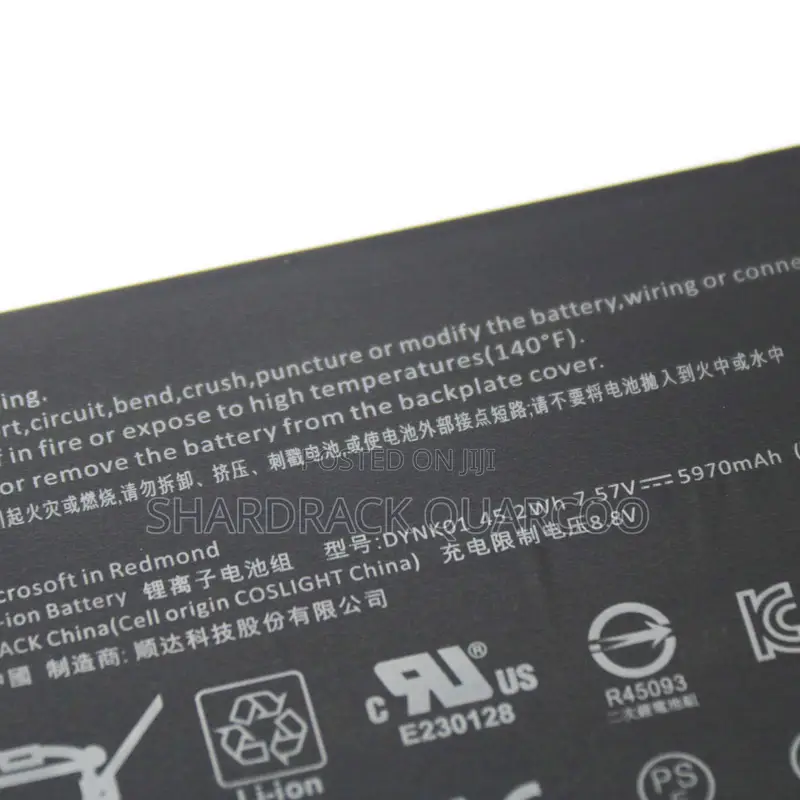 Dynk01 G3hta036h Original Microsoft Surface 1769 Battery for 1782