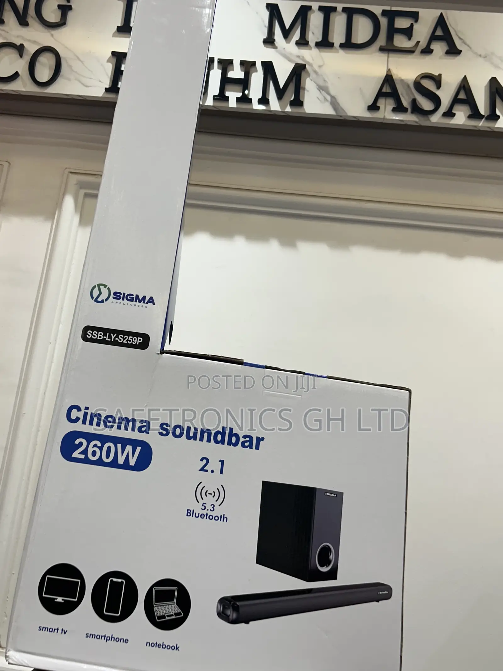 Massive Black SSB-Ly-S259p Bluetooth Sigma Wireless 260w Soundbar